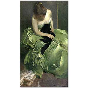 John White Alexander Yeşil Elbise