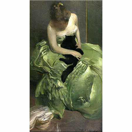 John White Alexander Yeşil Elbise