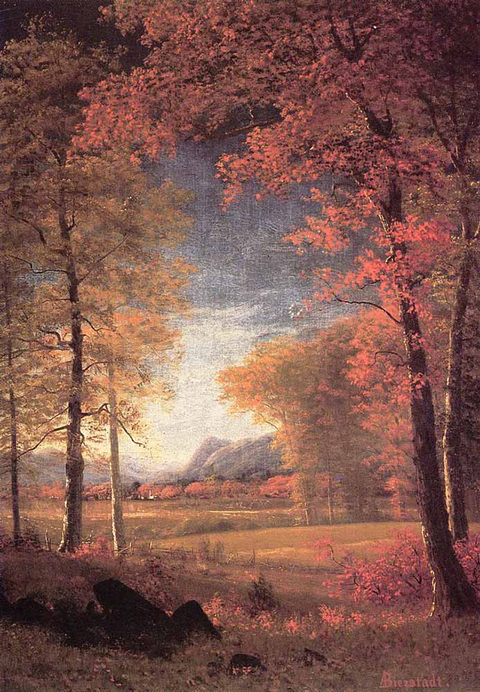 Albert Bierstadt Amerikada Sonbahar Oneida County