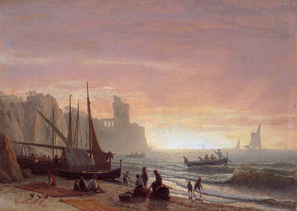 Albert Bierstadt Balıkçı Filosu