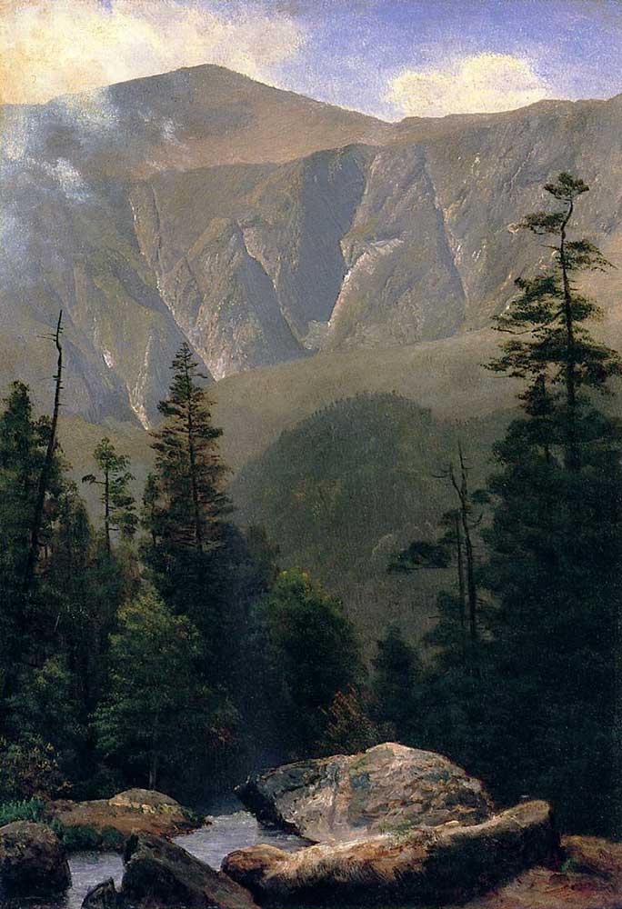 Albert Bierstadt Dağlar ve Ağaçlar