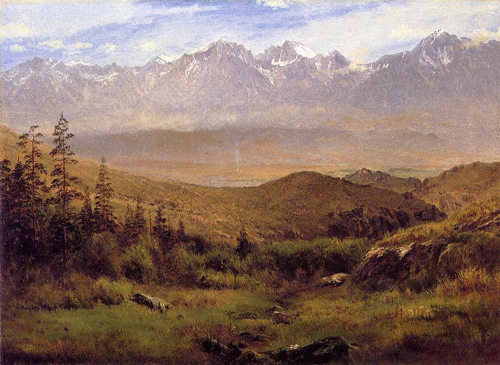 Albert Bierstadt Dağların Eteklerindeki Tepeler