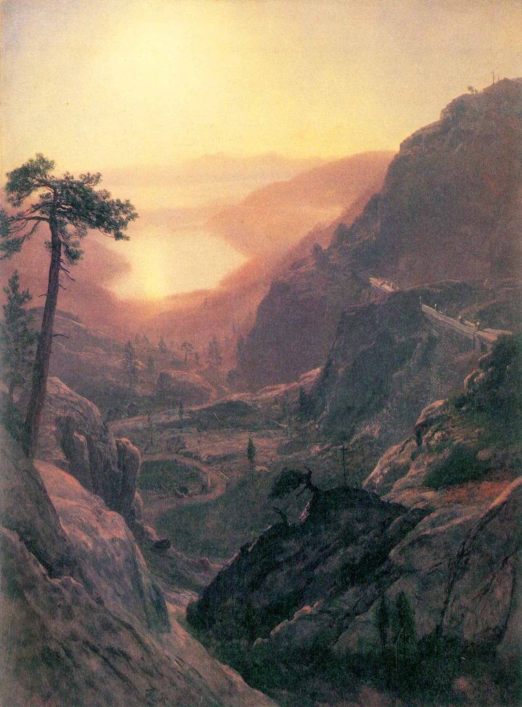 Albert Bierstadt Donner Gölüne Bakış Kaliforniya