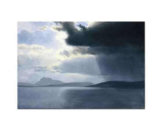 Albert Bierstadt Hudson Nehrinde Yaklaşan Fırtına