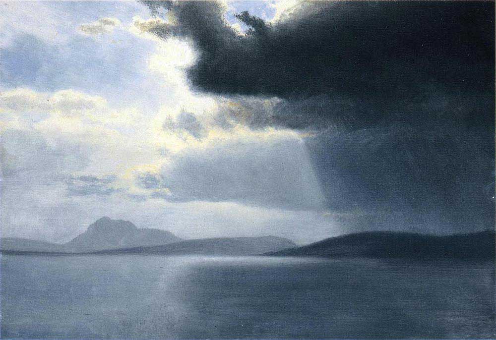 Albert Bierstadt Hudson Nehrinde Yaklaşan Fırtına