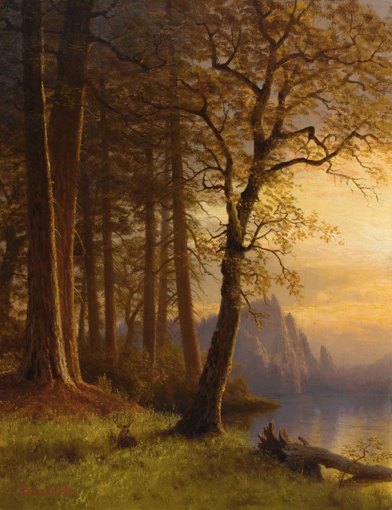 Albert Bierstadt Kaliforniyada Günbatımı Yosemite