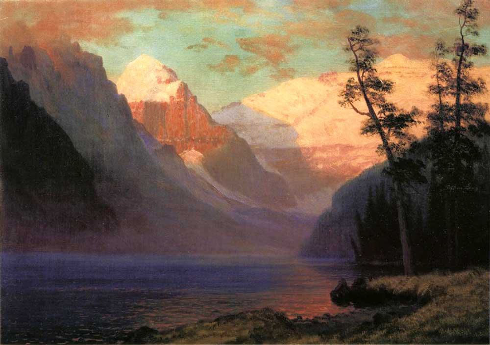 Albert Bierstadt Loise Gölünde Akşam ışıkları