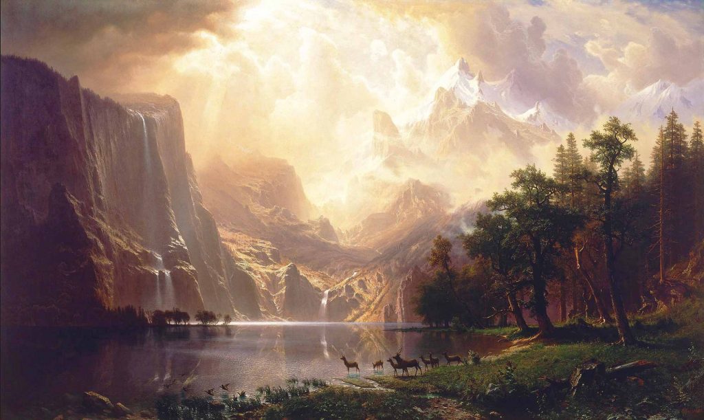 Albert Bierstadt Sierra Nevada Dağları Kaliforniya