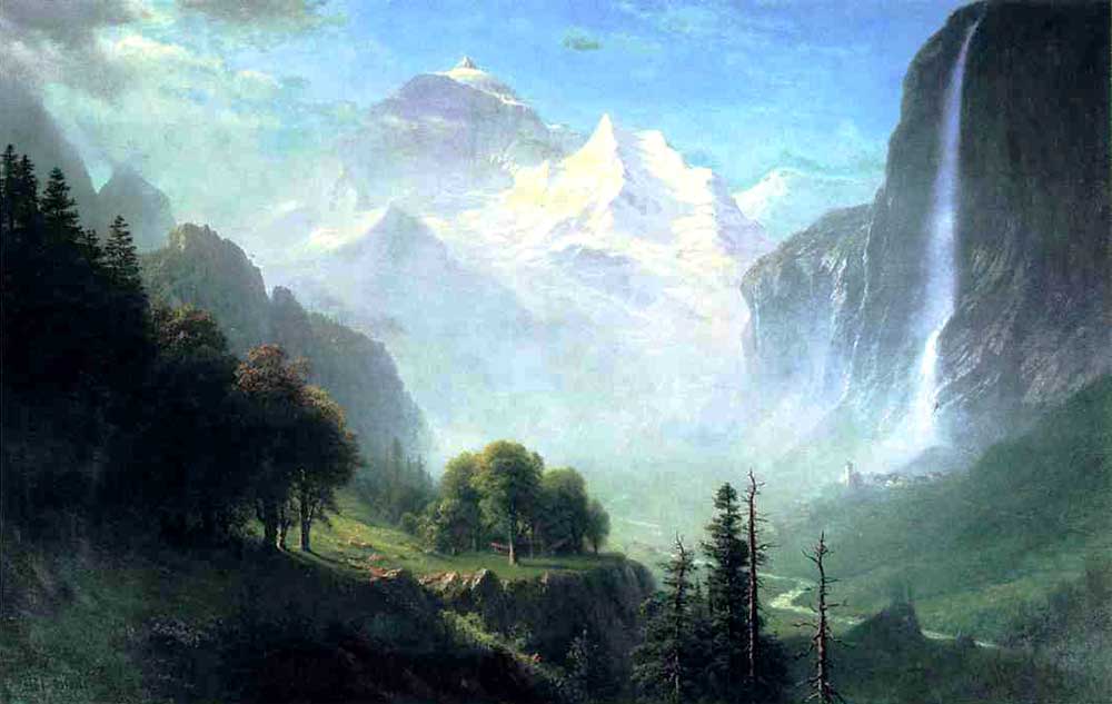 Albert Bierstadt Staubbach Şelalesi