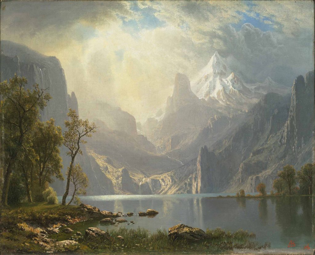 Albert Bierstadt Taho Gölü Kıyısında Dağlar