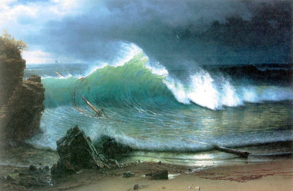 Albert Bierstadt Turkuaz Deniz Kıyısı