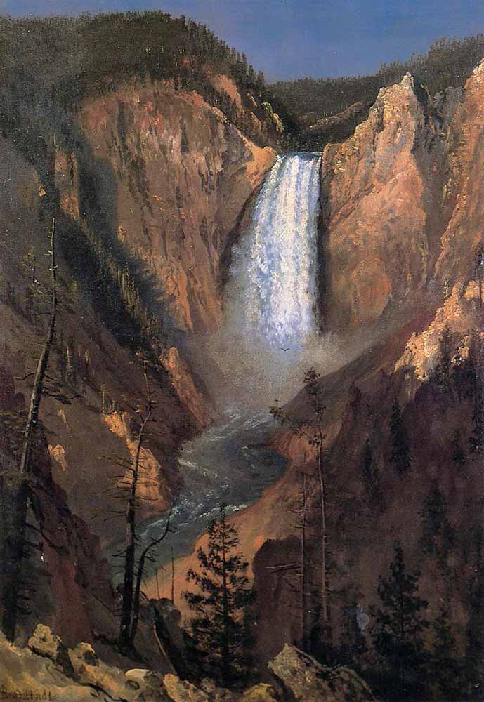 Albert Bierstadt Yellowstone Şelalesi