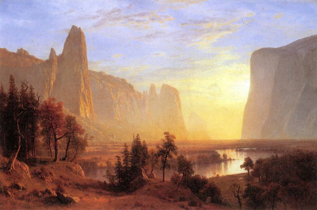 Albert Bierstadt Yosemite Vadisi Yellowstone