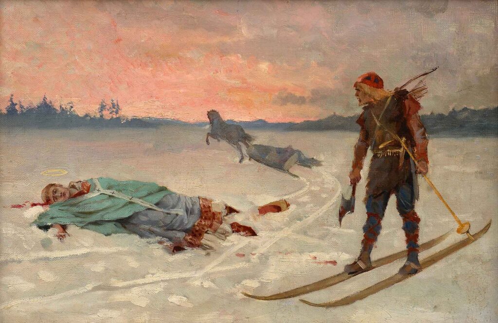 Albert Edelfelt Rahip Henrik'in öldürülüşü