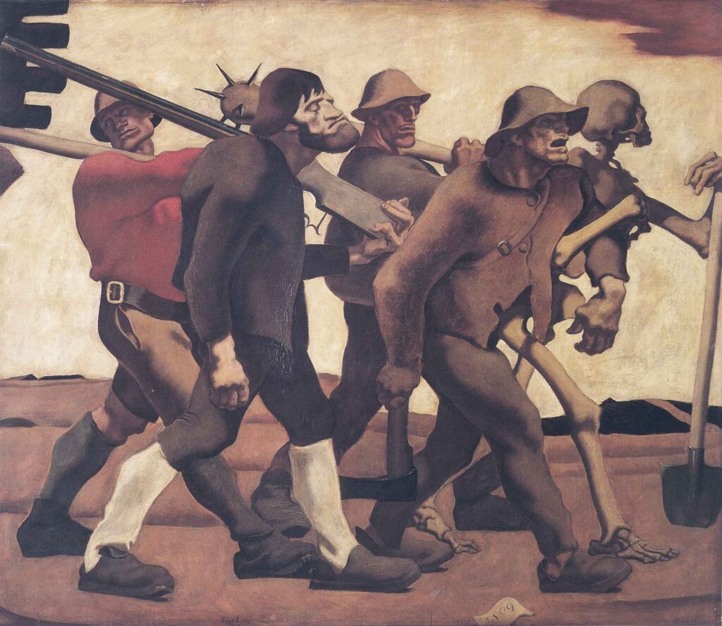 Albin Egger Lienz Anno Neun'dan ölüler Dansı