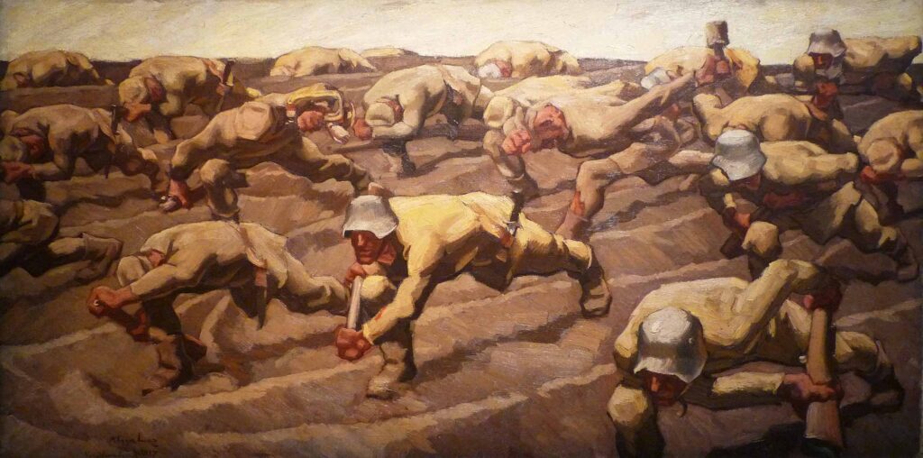 Albin Egger Lienz Kuzey Fransa 1917 İsimsizler