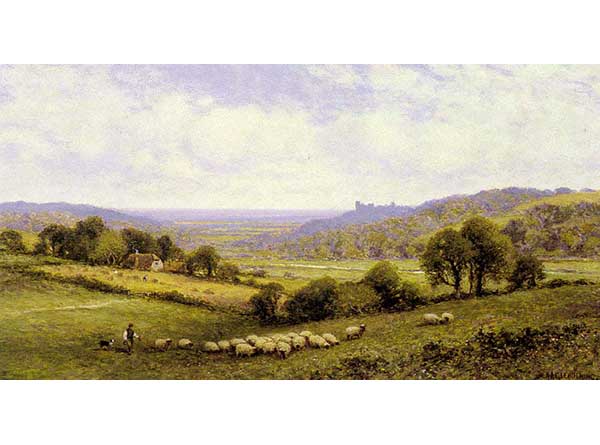 Alfred Glendening Amberley Civarı ve Arundel Kalesi