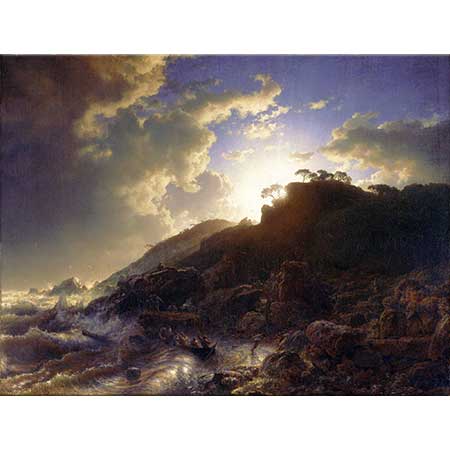 Andreas Achenbach Sicilya Sahilinde Fırtına Sonrası