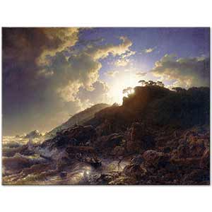 Andreas Achenbach Sicilya Sahilinde Fırtına Sonrası
