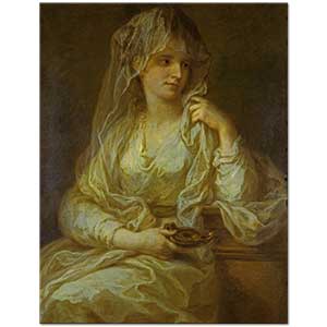 Angelica Kauffman Taranan Kadın Portresi