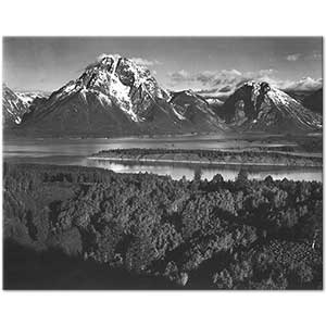 Ansel Adams Büyük Teton Manzarası