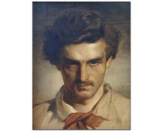 Anselm Feuerbach Kendi Portresi - Self Portrait