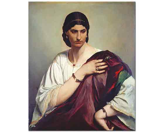 Anselm Feuerbach Roman Kadın Portresi - Portrait of a Roman Woman
