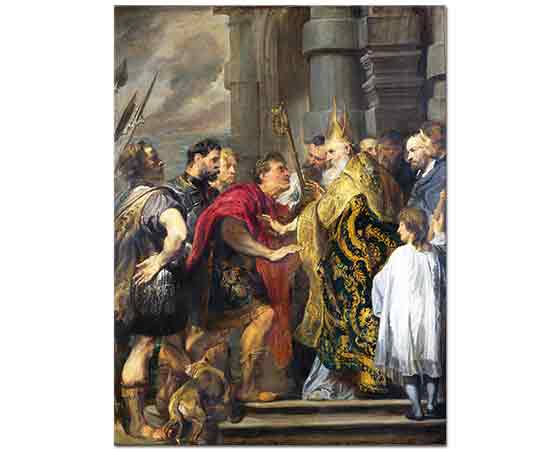 Sir Anthony Van Dyck, Aziz Ambrosius ve Kaiser Theodosius