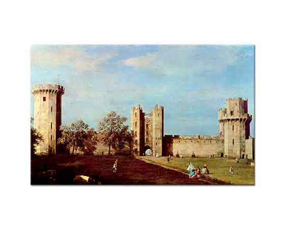 Antonio Canaletto Warwick Şatosunun iç Avlusu