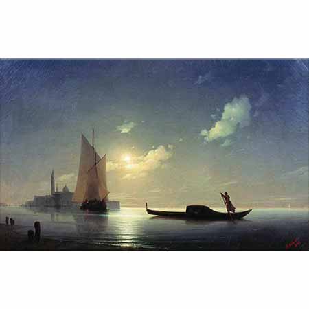 Ayvazovski Akşam Denizde Gondollar