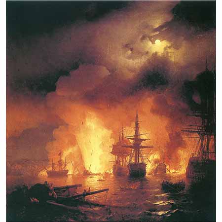 Ayvazovski Çeşme'de Deniz Savaşı