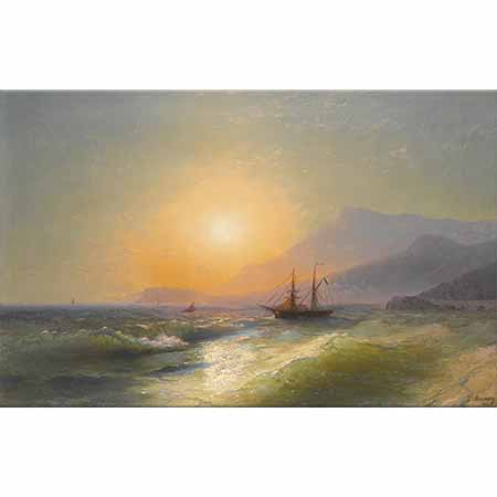 Ayvazovski Gün Batımında Sahil