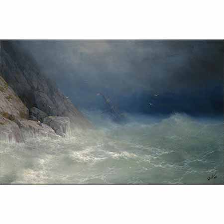 Ayvazovski Kayalıklarda Fırtına