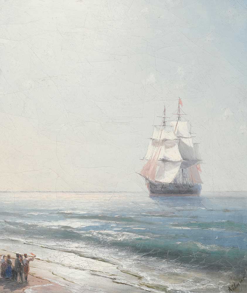 Ayvazovski Kıyıya Yakın Gemi