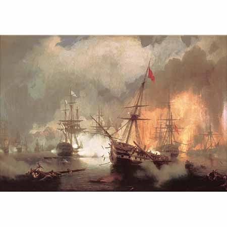 Ayvazovski Navarino Deniz Savaşı