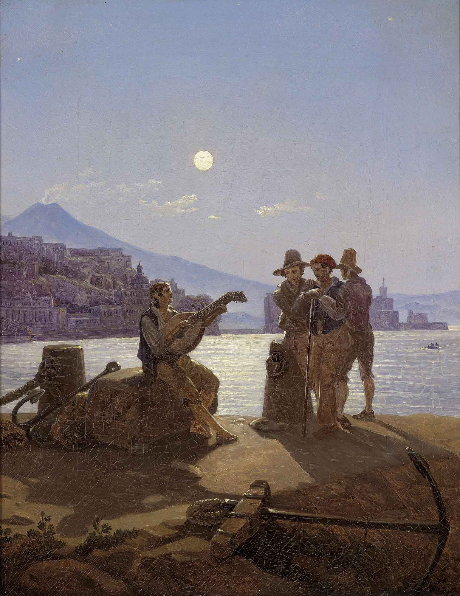 Carl Gustav Carus Napoli Sahilinde Balıkçılar