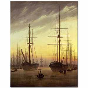 Caspar David Friedrich Bir Limanın Manzarası
