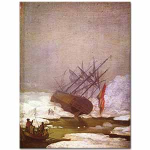 Caspar David Friedrich Buz Denizinde Gemi