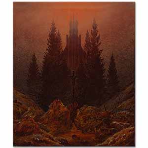 Caspar David Friedrich Dağlarda Katedral