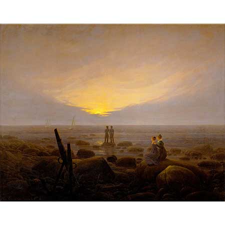 Caspar David Friedrich Deniz Üstüne Ay Doğuşu