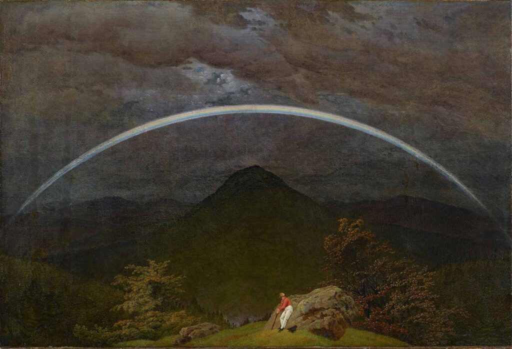 Caspar David Friedrich Gökkuşağı ve Dağlar