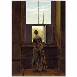 Caspar David Friedrich Pencerede Kadın