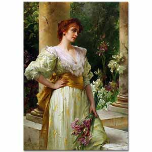 Conrad Kiesel Beyaz Elbiseli Kadın