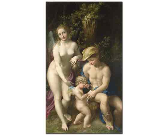 Correggio Venüs Merkür ve Cupid