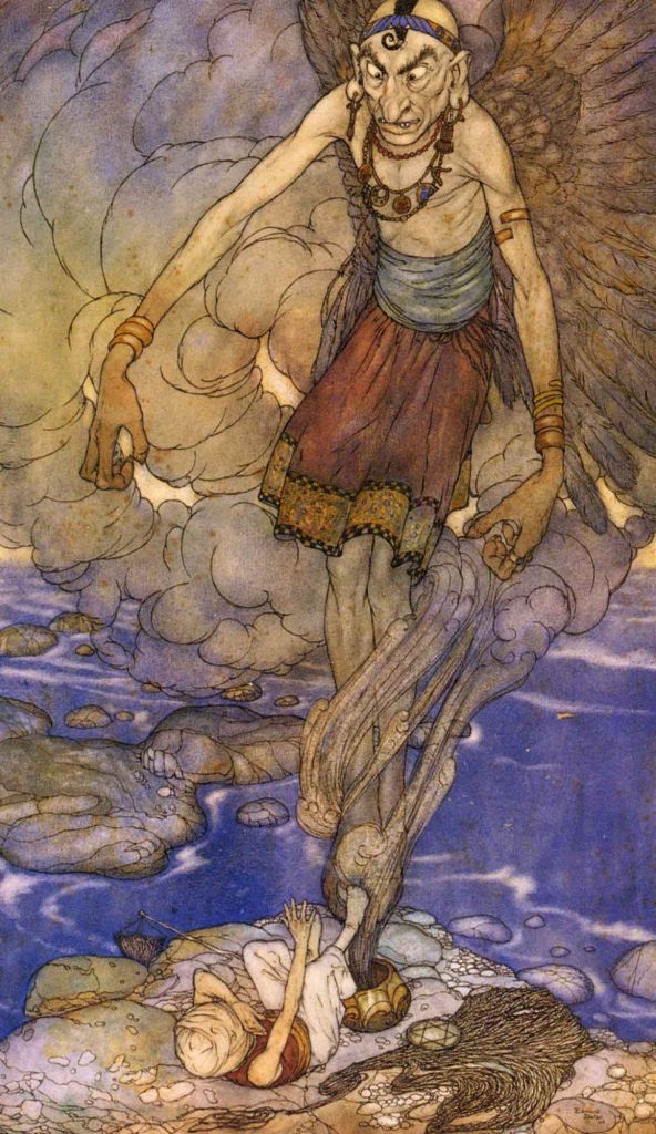 Edmund Dulac, Sinbad'ın Cinini Keşfetmesi