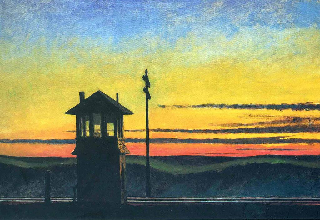 Edward Hopper Demiryolunda Gün Batımı