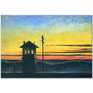 Edward Hopper Demiryolunda Gün Batımı