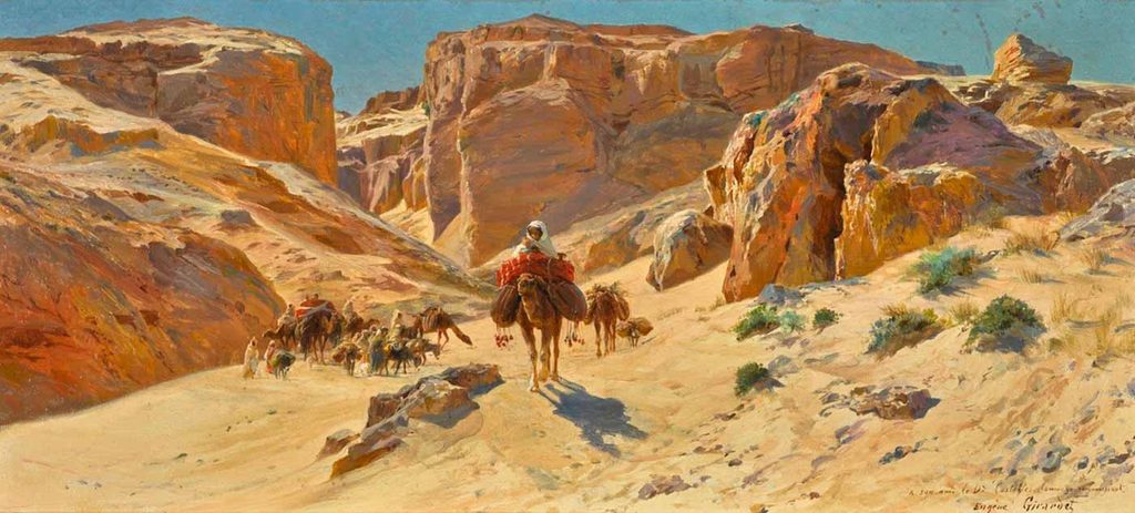 Eugene Alexis Girardet Çölde Kervanlar