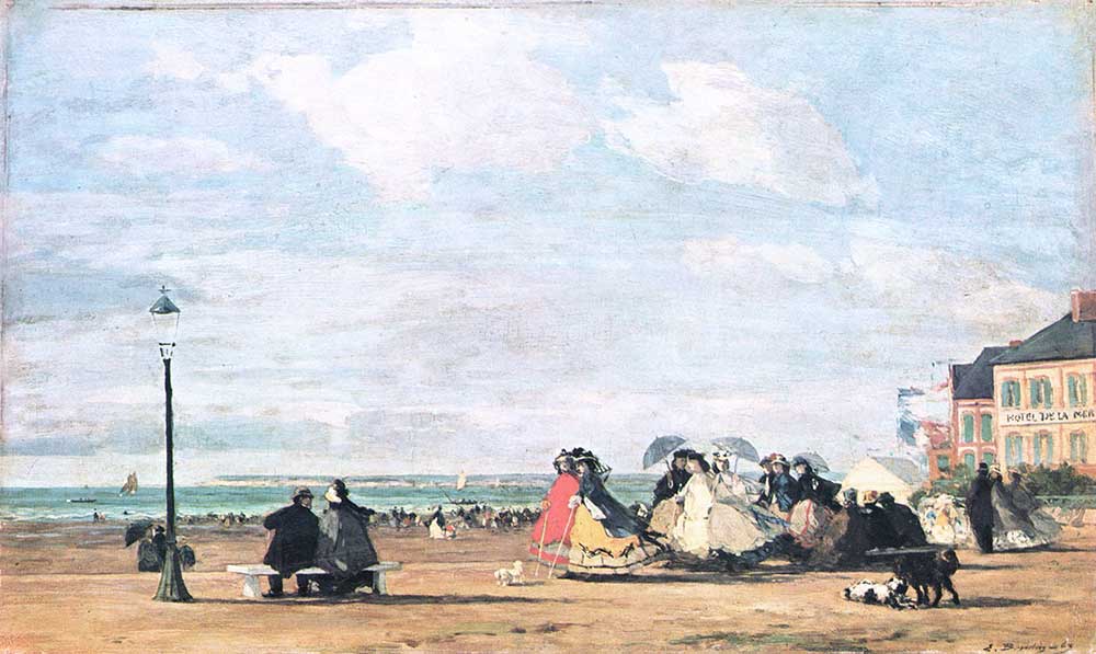 Eugene Boudin Kraliçe Eugenie Trouville Kıyısında