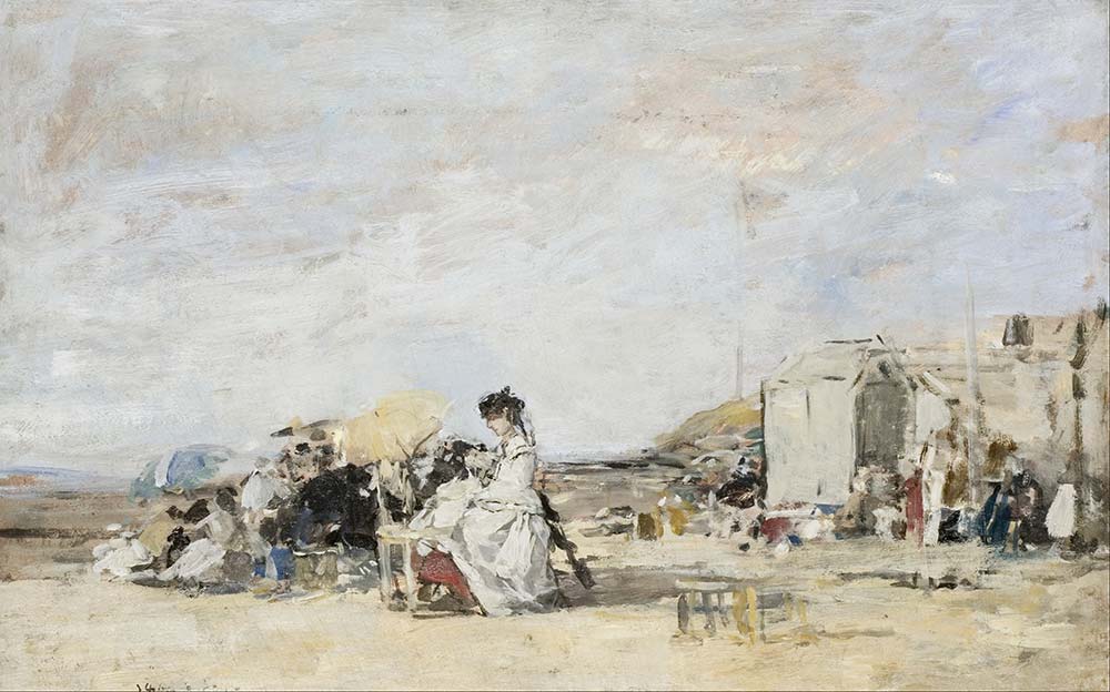 Eugene Boudin Trouville Sahilinde Kadın